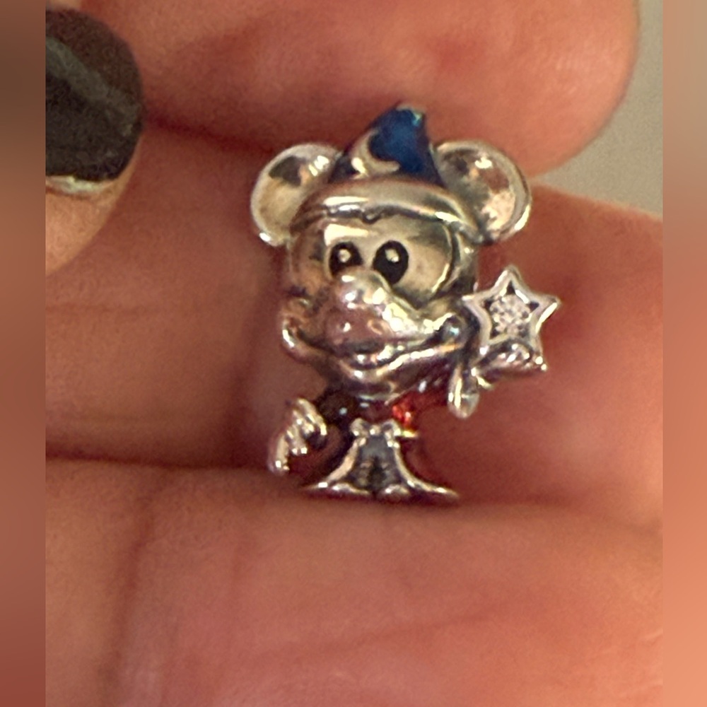 Silver Mickey Mouse Wizard Pin - image 1